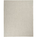 Nourison Courtyard Indoor/Outdoor Ivory Silver 12' X 15' Area Rug, Easy Cleaning, Non Shedding, Bed Room, Living Room, Dining Ro