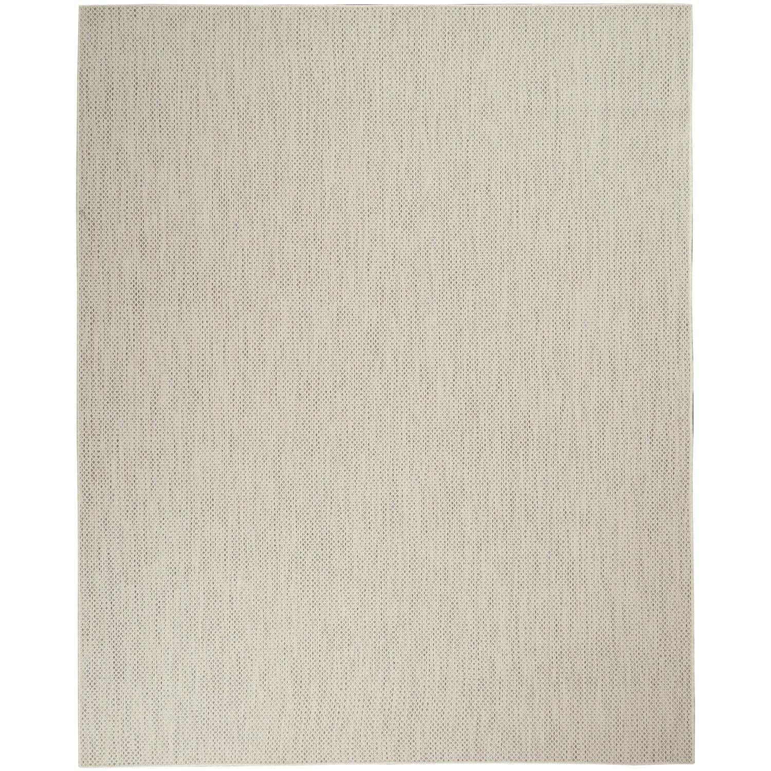 Nourison Courtyard Indoor/Outdoor Ivory Silver 12' X 15' Area Rug, Easy Cleaning, Non Shedding, Bed Room, Living Room, Dining Ro