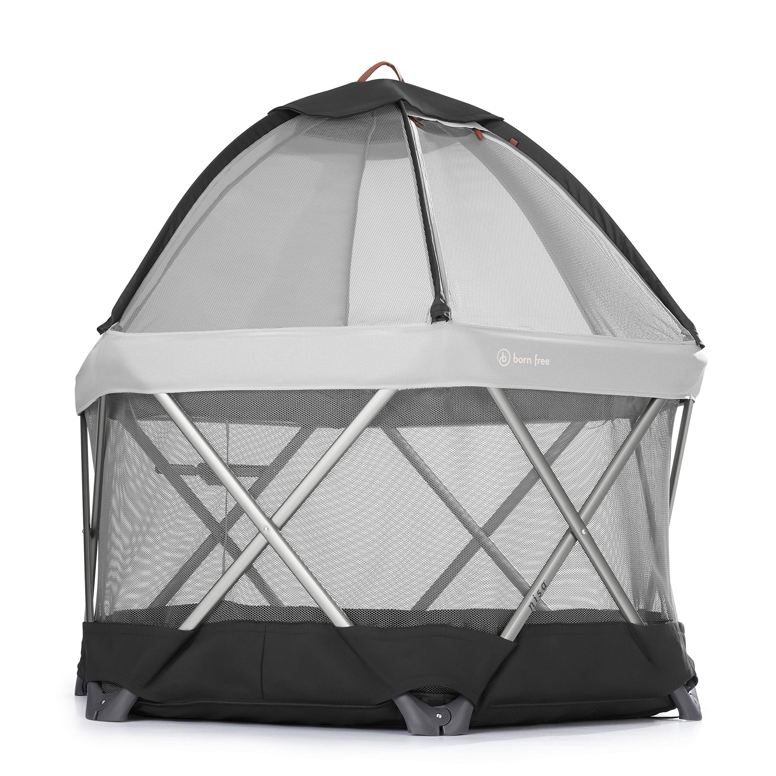 born free NISA-Playard - Easy Pop Open Portable-Playard with Oversized Canopy, Padded Floor and Machine Washable Fabrics