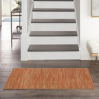 Nourison Essentials Indoor/Outdoor Rust 3' X 5' Area Rug, Easy Cleaning, Non Shedding, Bed Room, Living Room, Dining Room, Backyard, Deck, Patio (3X5)