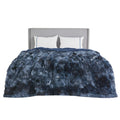 Bedsure Faux Fur Blankets Queen Size Tie Dye Navy - Fuzzy, Fluffy, And Shaggy Faux Fur, Soft And Thick Sherpa, Tie-Dye Decorativ