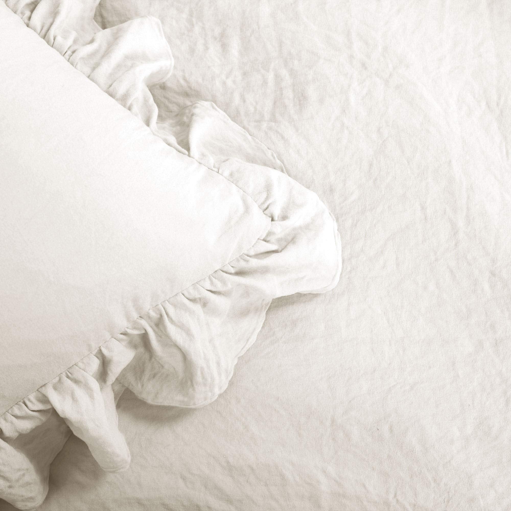 Lush Decor Reyna Ruffle Comforter Set - 3 Piece Cozy Ruffled Bedding Set - Timeless Elegance And Comfort For Bedroom - King, Whi