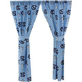 College Covers Everything Comfy North Carolina Tar Heels Curtain Panel Set, 2 Panels, 2 Matching Tie Backs, 42 Inches Wide By 63