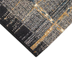 Liora Manne Marina Low Profile Durable Indoor/Outdoor Woven Rug- Tribal Stripe Black 6'6' X 9'4'