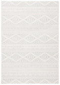 SAFAVIEH Tulum Collection Accent Rug - 2 x 5, Ivory & Light Grey, Moroccan Boho Tribal Design, Non-Shedding & Easy Care, Ideal