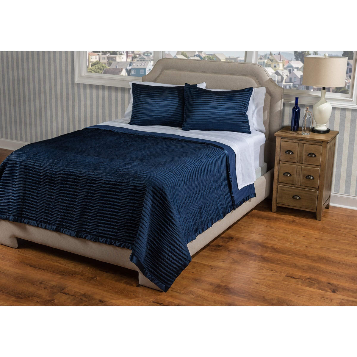 Rizzy Home Parker Quilt Set by Navy King