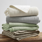 Levtex Home - Mills Waffle - Twin/Twin Xl Quilt Set - Desert Sage Cotton Waffle - Quilt Size (68 X 86In.), Sham Size (26 X 20In.