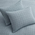 Levtex Home - Mills Waffle - Twin/Twin Xl Quilt Set - Chambray Cotton Waffle - Quilt Size (68 X 86In.), Sham Size (26 X 20In.)