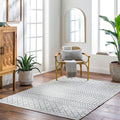 Livabliss Chester Boho Moroccan Area Rug, 3' x 5', Cream/Charcoal