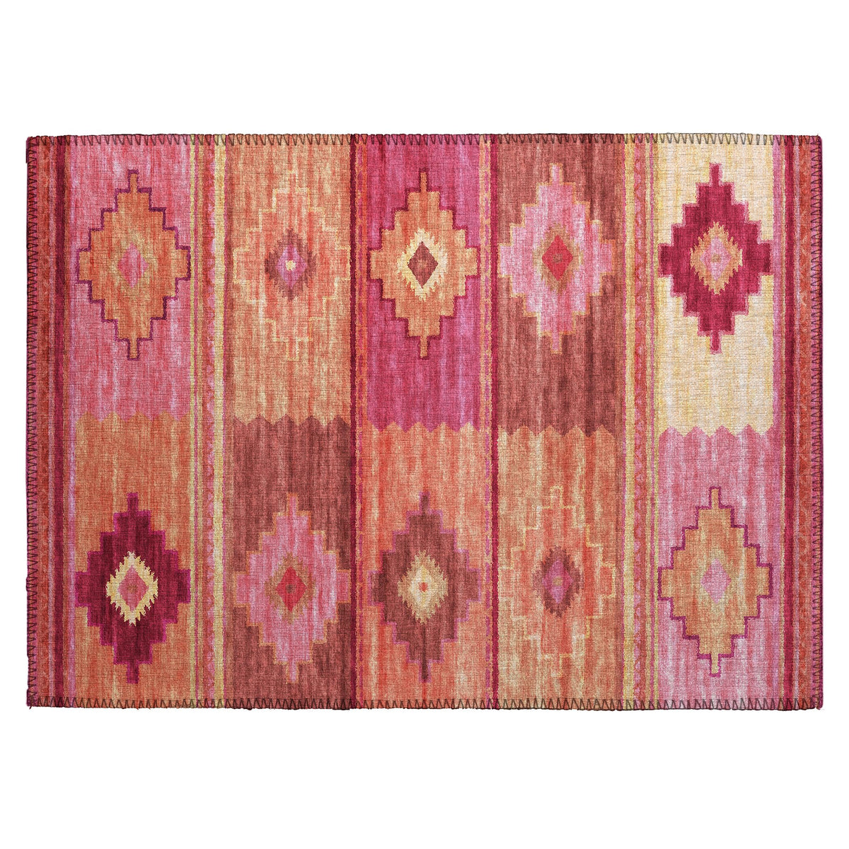 Dalyn Rugs Phoenix Ph1 Pink Washable 2'6&quot; X 3'10&quot; Indoor Outdoor Area Rug, Easy Clean, Machine Washable, Non Shedding, Bedroom, Living Room, Dining Room, Kitchen, Patio Rug