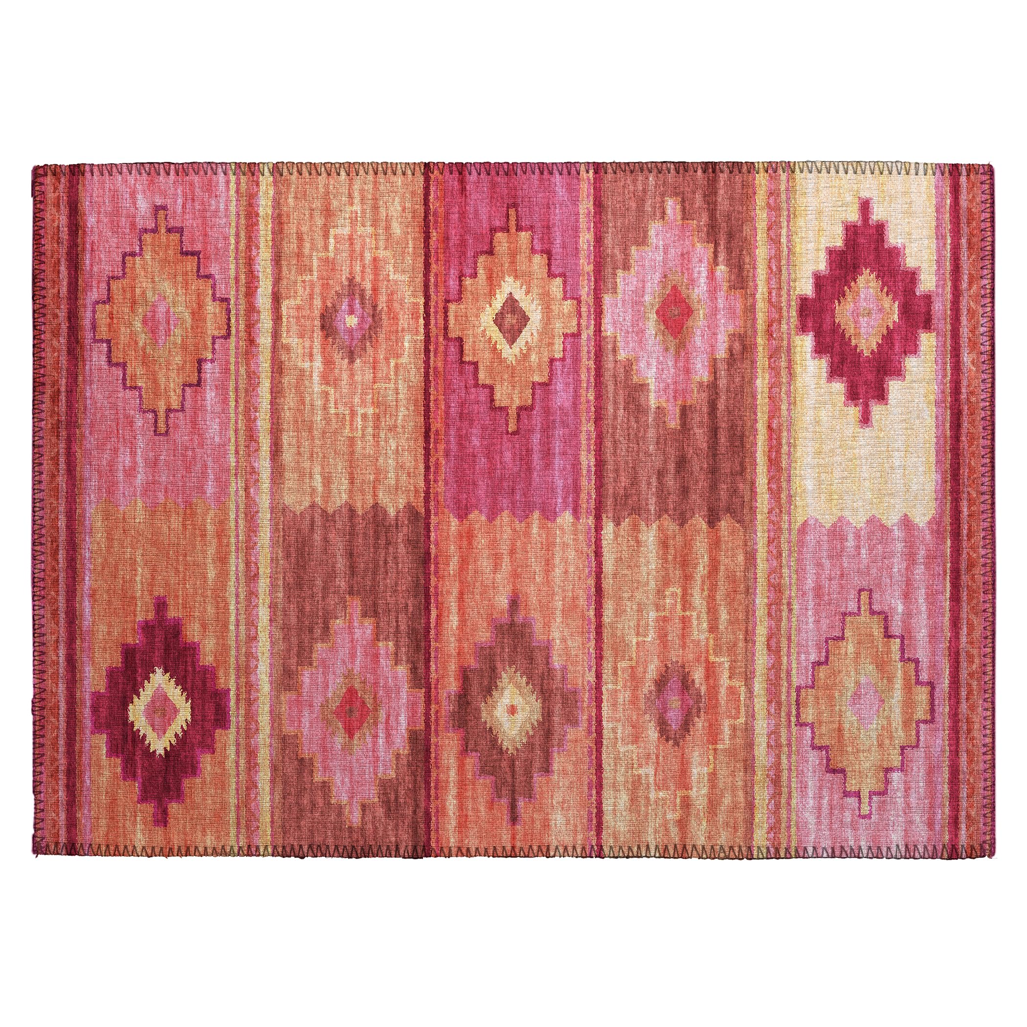 Dalyn Rugs Phoenix Ph1 Pink Washable 2'6" X 3'10" Indoor Outdoor Area Rug, Easy Clean, Machine Washable, Non Shedding, Bedroom, Living Room, Dining Room, Kitchen, Patio Rug