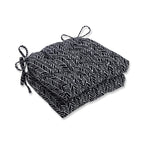 Pillow Perfect - 625256 Outdoor/Indoor Herringbone Night Chair Pads, 15.5' X 14.5', 2 Pack