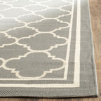 Safavieh Courtyard Collection 8' X 10' Anthracite/Beige Cy6918 Trellis Indoor/ Outdoor Patio Backyard Mudroom Area Rug