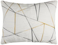 Rizzy Home | BQ4189 | Standard Sham | 20"x26" White/Gray/Yellow Abstract