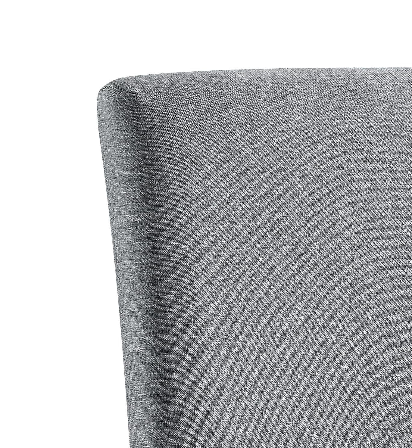 Acme Lanton Side Chair in Gray Linen Fabric and Antique White