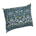 Arden Selections Outdoor Cushion Pillow Back, 23 X 17, Water Repellent, Fade Resistant 23 X 17, Sapphire Aurora Blue Damask
