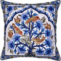 Kashmir Designs Blue Tree Of Life Pillow Cover Blues Birds Floral Decorative Pillowcase Flower Outdoor Suzani Cushion Needlepoin