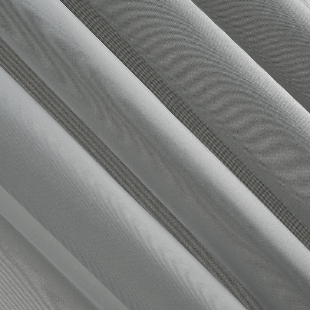 No. 918 53566 Emily Sheer Voile Rod Pocket Curtain Panel, 59'' X 84'', Charcoal