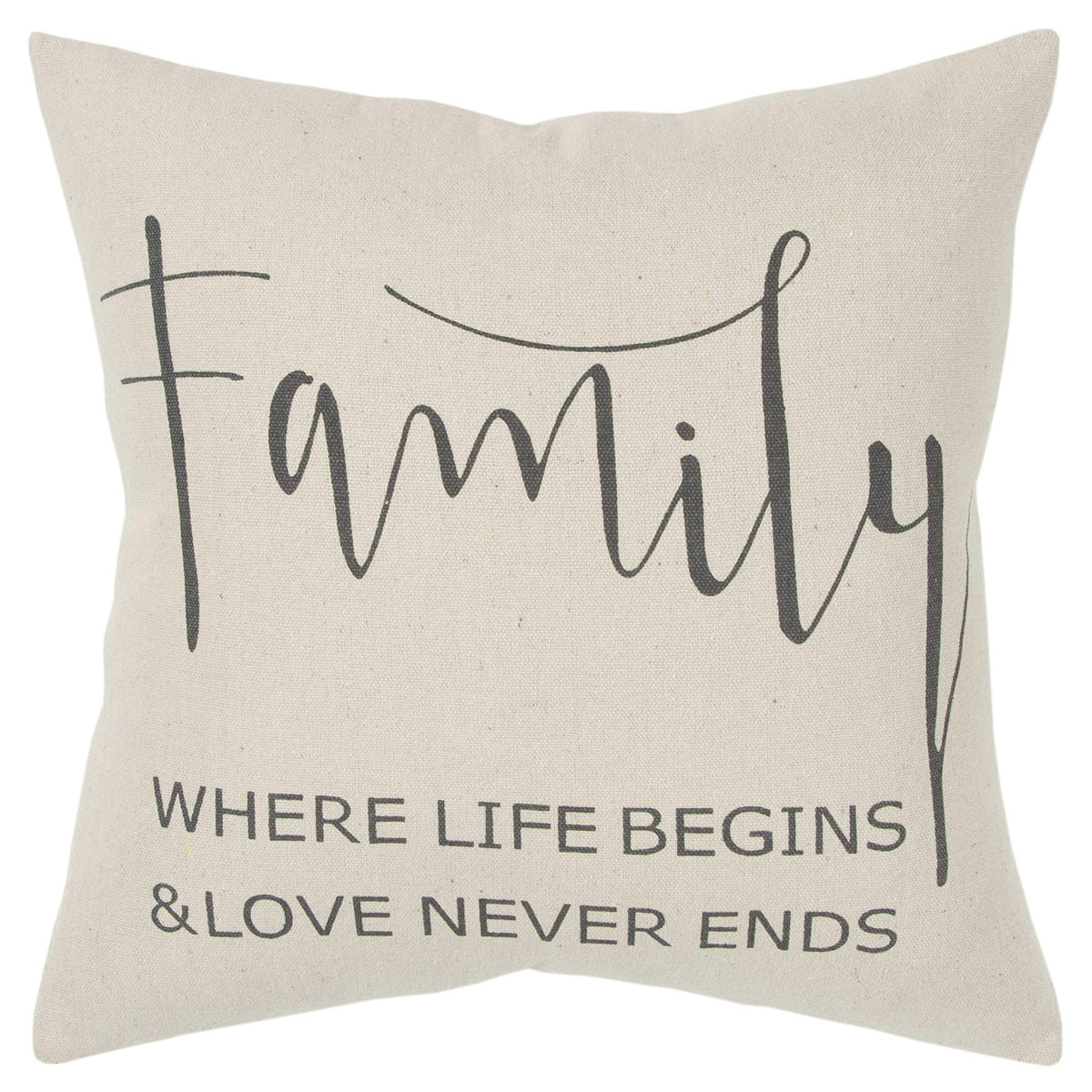 Rizzy Home Sentiment Natural Decorative Poly Filled Pillow - 20&quot;X20&quot;