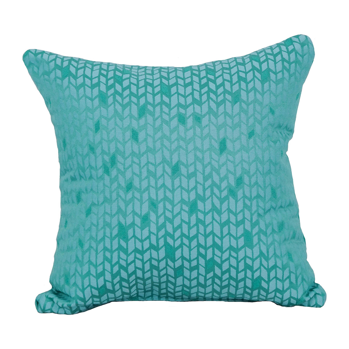 Blazing Needles Square Polyester Jacquard Throw Pillow, 17&quot;, Banyan Seagla