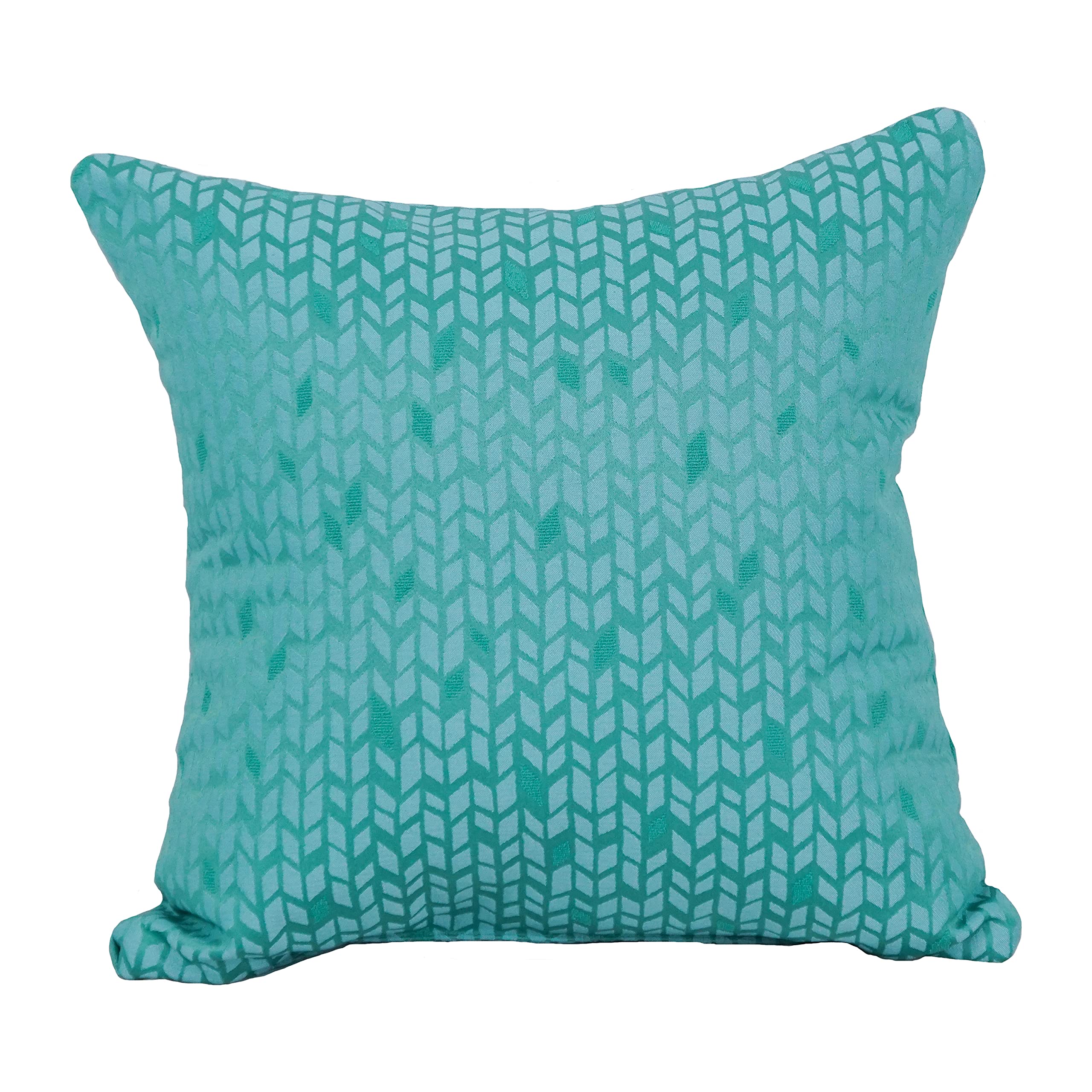 Blazing Needles Square Polyester Jacquard Throw Pillow, 17", Banyan Seagla