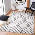 SAFAVIEH Adirondack Collection Area Rug - 51 x 76, Ivory & Black, Modern Geometric Design, Non-Shedding & Easy Care, Ideal for