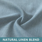 Dusty Blue Curtains For Kids Bedroom 54 Inch Length 2 Panels Tab Top Semi Sheer Linen Light Reducing Privacy Stone Blue Curtains For Nursery Room Farmhouse Decor Mineral Steel Country Blue Grey Gray