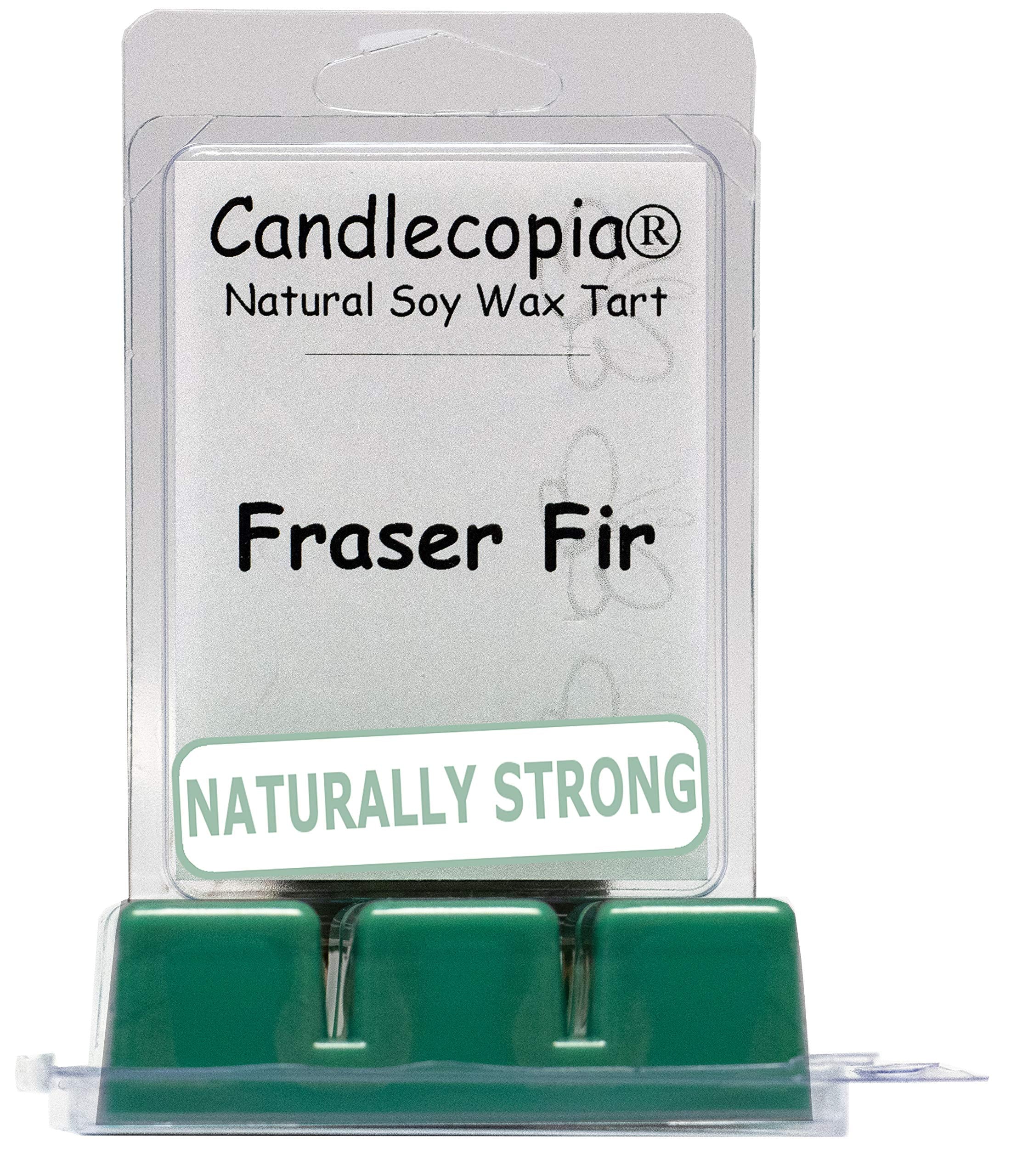 Candlecopia Fraser Fir Strongly Scented Hand Poured Vegan Wax Melts, 12 Scented Wax Cubes, 6.4 Ounces in 2 x 6-Packs