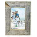 BARNWOODUSA | Farmhouse 5x7 Picture Frame | 1 1/2 inch Molding | 100% Reclaimed Wood | Rustic | Natural Weathered Gray
