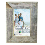 BARNWOODUSA | Farmhouse 5x7 Picture Frame | 1 1/2 inch Molding | 100% Reclaimed Wood | Rustic | Natural Weathered Gray