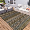 Montvoo Outdoor Rug Carpet 8X10 Waterproof-Patio Rug Mat Reversible Rv Camping Rug Picnic Mat Plastic Straw Outside Rug For Balc