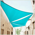 Colourtree 10' X 10' X 10' Turquoise Triangle Ctapt24 Sun Shade Sail Canopy Mesh Fabric Uv Block Upf50 - Commercial Heavy Duty -