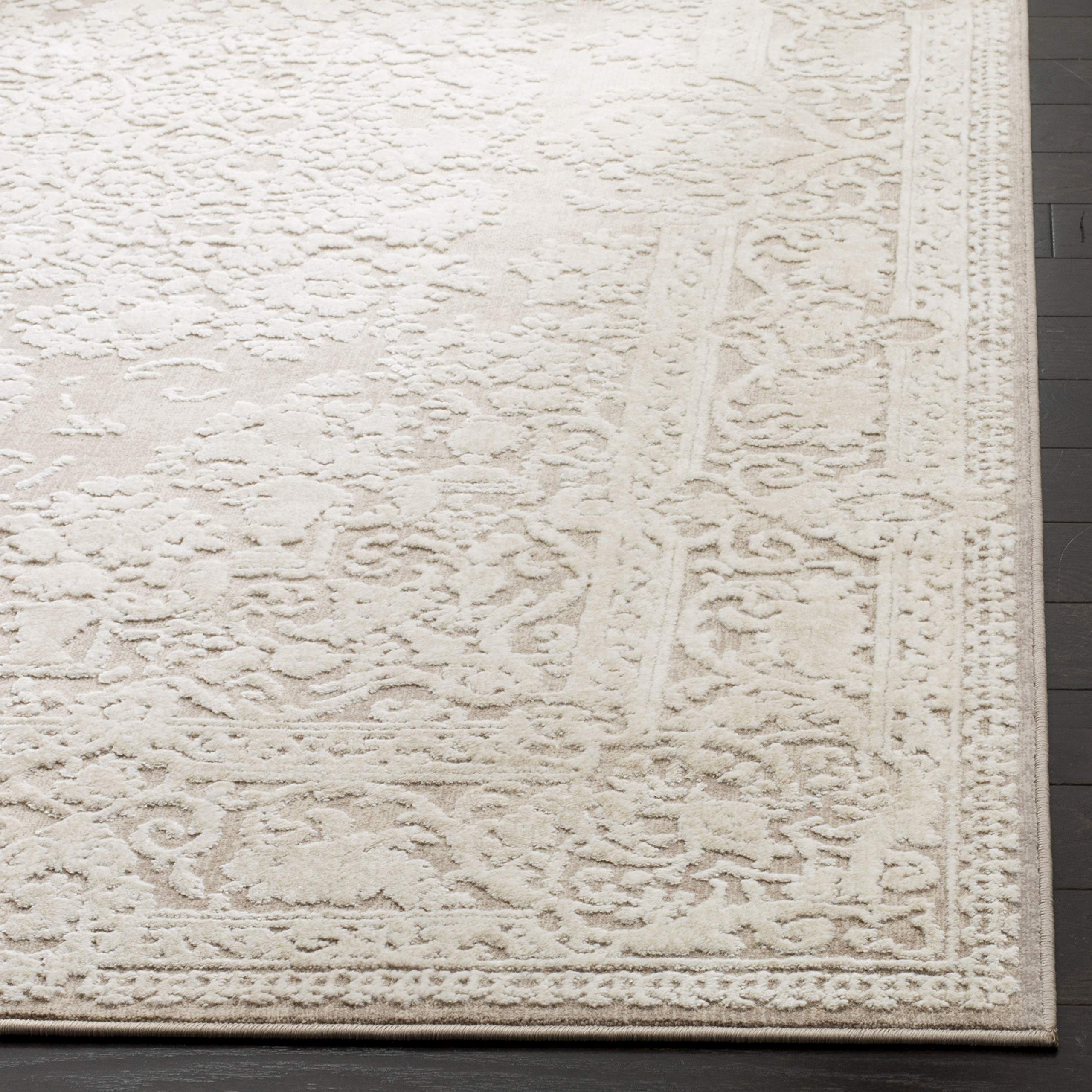 Safavieh Reflection Collection 6'7'' Square Beige/Cream Rft664A Vintage Distressed Area Rug