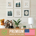 Hadley Designs 6 Reversible 8X10 Woodland Nursery Decor For Boys Prints, Baby Boy Nursery Decor, Woodland Wall Decor Baby Shower