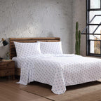 Wrangler - Sheet Set, Breathable & Wrinkle Resistant Bedding, Includes Matching Sham & Pillowcases, Yellowstone Inspired, Floral Luxurious Bedding Set (Sketchy Ditsy Blue, King)