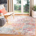 SAFAVIEH Madison Collection Accent Rug - 4 x 6, Grey & Pink, Modern Abstract Design, Non-Shedding & Easy Care, Ideal for High 