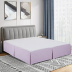 Cathay Home Double Brushed Microfiber Pleated Easy Fit Bed Skirt, Ultra Soft, Fade And Wrinkle Resistant - Lavender, King