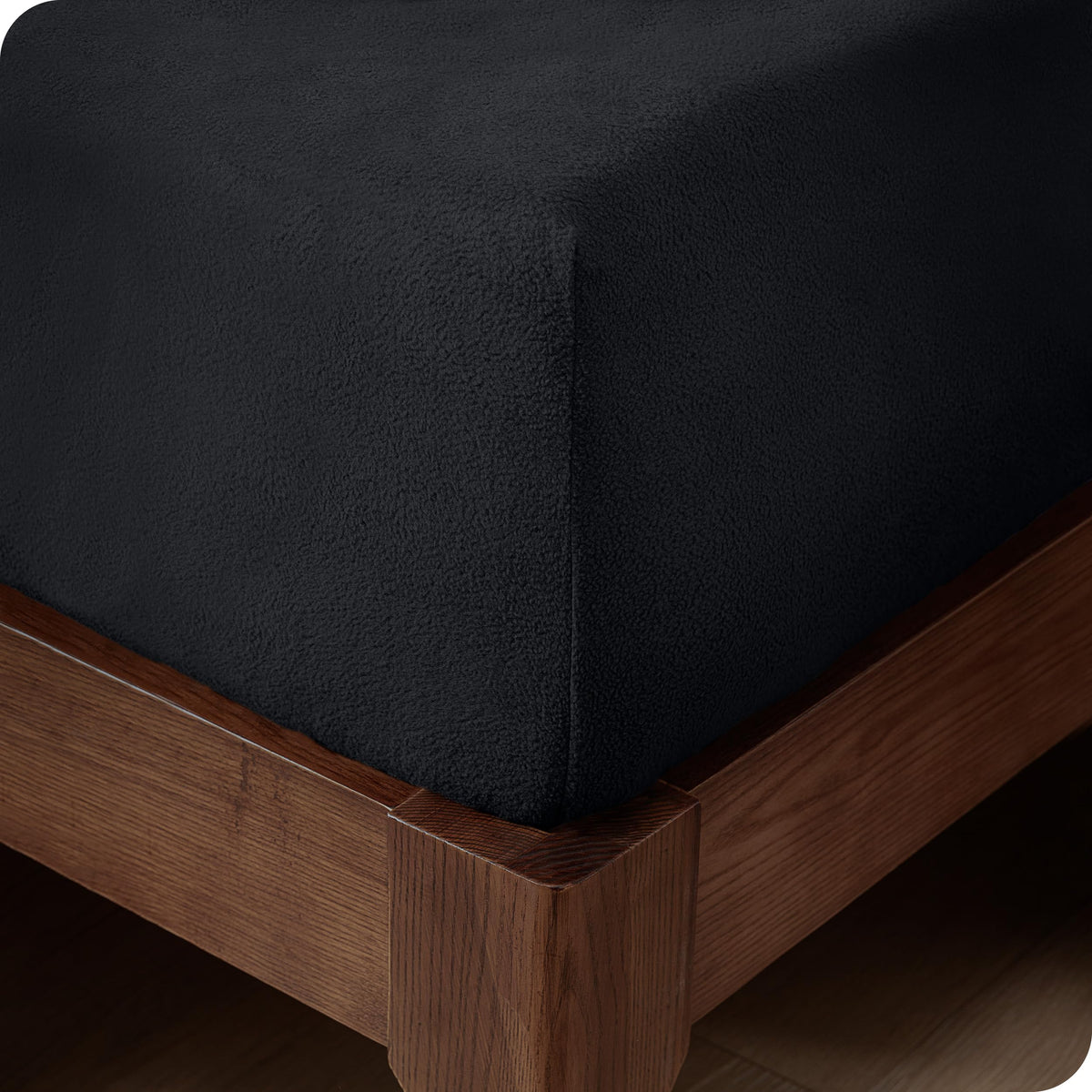 Bare Home Super Soft Fleece Fitted Sheet - Full Size - Extra Plush Polar Fleece - Deep Pocket - All Season Cozy Warmth (Full, Bl