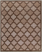Nourison Easy Care Modern Indoor/Outdoor Brown 8' X 10' Area Rug, Easy Cleaning, Non Shedding, Bed Room, Living Room, Dining Room, Backyard, Deck, Patio (8X10)