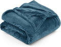 Utopia Bedding Fleece Blanket Queen Size Stone Blue 300Gsm Luxury Fuzzy Soft Anti-Static Microfiber Bed Blanket (90X90 Inches)