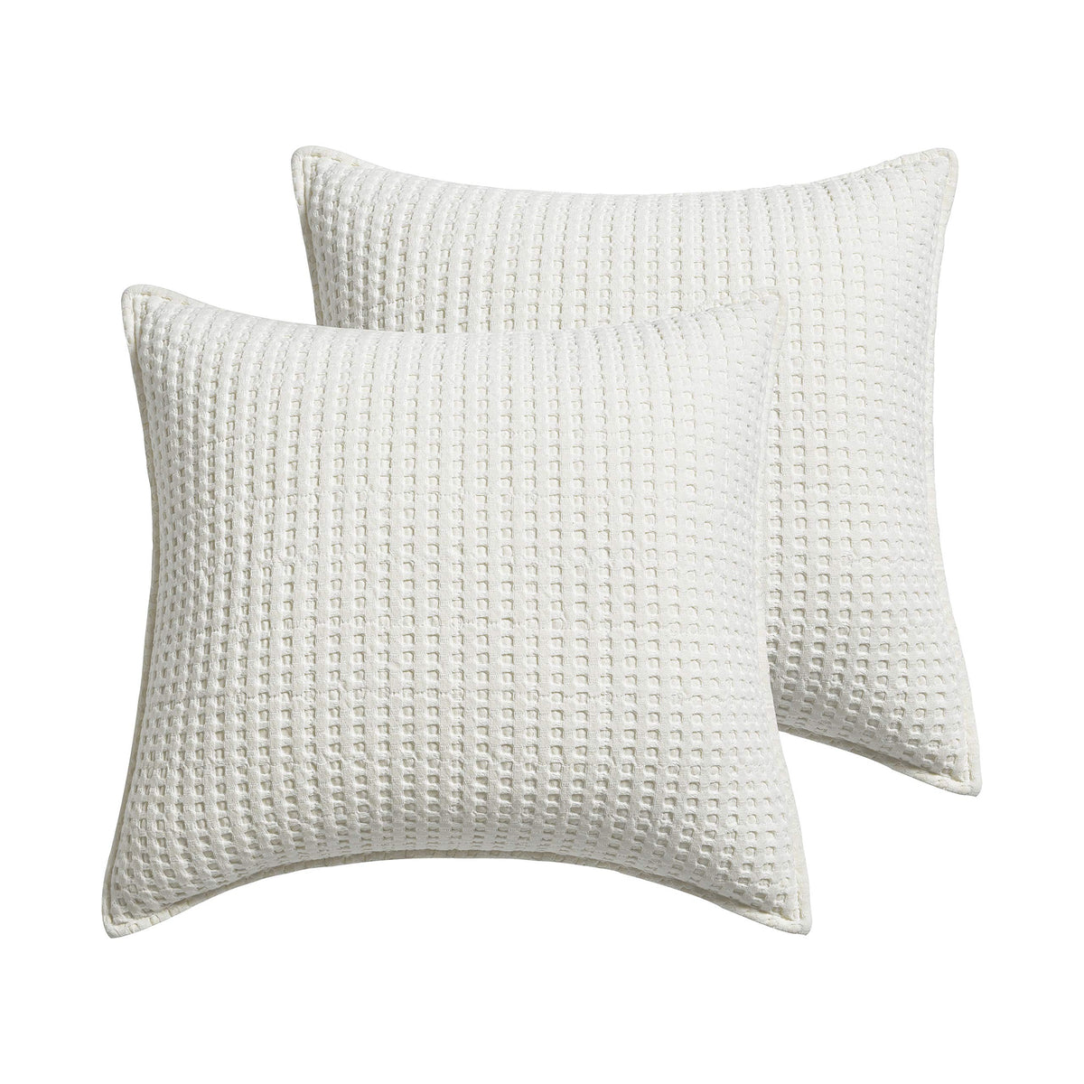 Levtex Home - Mills Waffle - Euro Sham (Set Of Two) - Cream - Sham Size (26 X 26In)