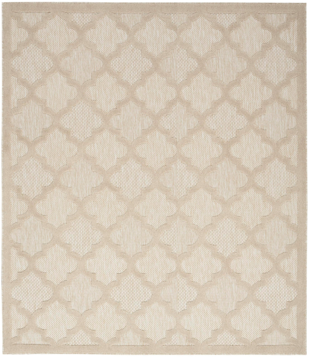 Nourison Easy Care Modern Indoor/Outdoor Cream 9' X 12' Area Rug, Easy Cleaning, Non Shedding, Bed Room, Living Room, Dining Room, Backyard, Deck, Patio (9X12)