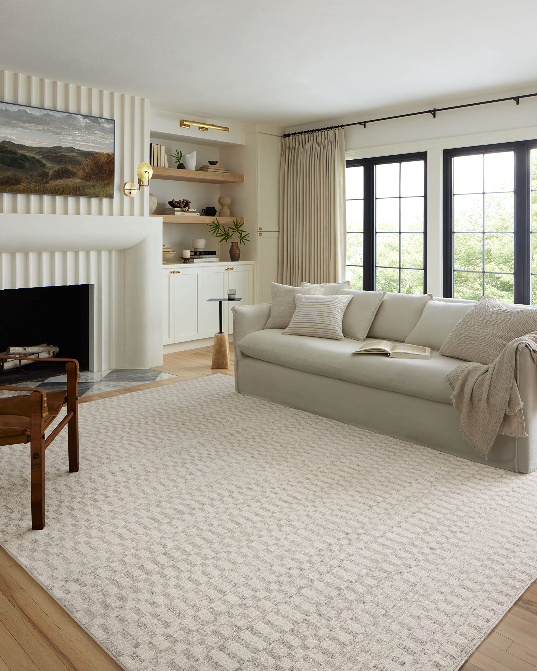 Loloi II Kamala Collection KAM-05 Ivory/Grey 2-7 x 12-0 Runner Rug