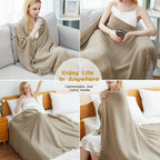 Blagic Knitted Throw Blanket For Couch,Soft Farmhouse Throw Blanket With Tassels,Home Decorative Lightweight Throw Blankets,Came