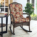 Magpie Fabrics Outdoor Rocking Chair Cushion Set, Tufted Pad For Rocking Chairs With Ties, Seat 17' X 17'/Back 21' X 17', Bo