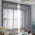 Window Gray Sheer Curtains 90 Inches Long 2 Panels Sheer Curtain Basic Rod Pocket Panel For Bedroom Children Living Room Yard Ki