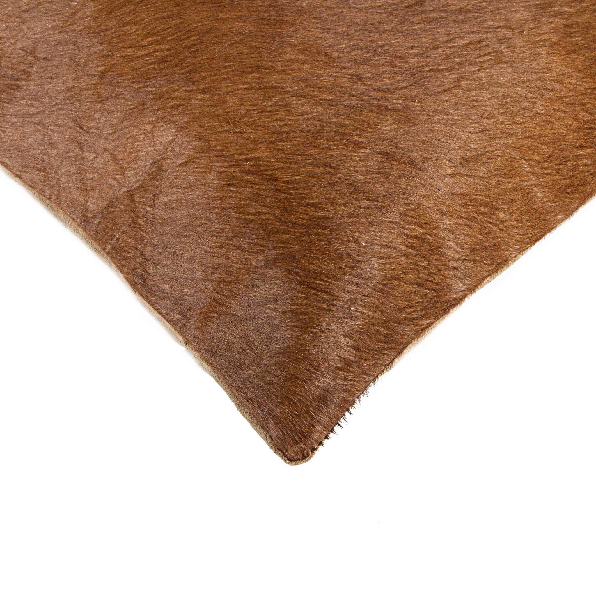 HomeRoots Cowhide, Microsuede, Polyfill 18' x 18' x 5' Brown Cowhide Pillow 2 Pack
