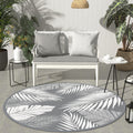 Genimo Outdoor Rug 8' Round Waterproof For Patios Clearance, Reversible Outdoor Plastic Straw Camping Rug Carpet, Large Area Rug
