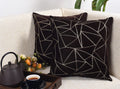 Decoghar | Brown Handmade Triangle Embroidered Throw Pillow Covers For Living Room, Bedroom And Office | Soft Cotton Feel Fabric