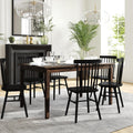 Flash Furniture Henry 60 Solid Wood Dining Table, Commercial Grade Heavy Duty Rectangle Wood Table, Water Resistant Finish, Seat